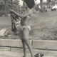 Miss Black Illinois 1971, Helen Arnold, adjusts her sash.